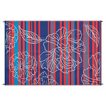 Waterproof Reversible Outdoor Rug Durable UV Resistant Plastic Straw Patio Mat