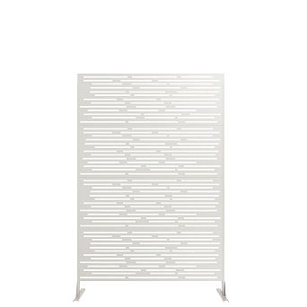 Freestanding Outdoor Privacy Screen Fence,Rustproof Weather Resistant Metal Panel