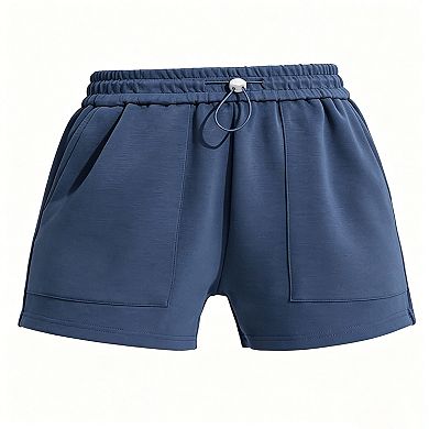 blueming Summer Skorts Drawstring Elastic Waist Pockets Athleisure Loose Casual Bottoms