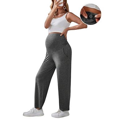 blueming Maternity Pants Over The Bump Straight Leg Pregnancy Trousers