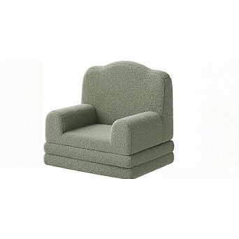 Children Couch Sofa, Extra Wide Toddler Chair with 2-in-1 Convertible Design,Sofa Bed