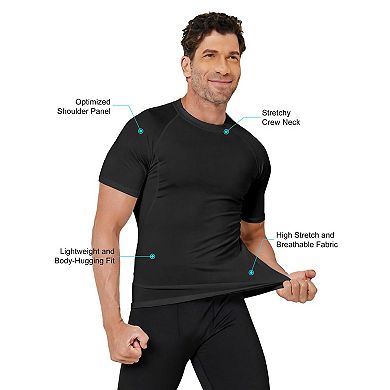 4 Pack Men's Cool Dry Workout Shirts Short Sleeve