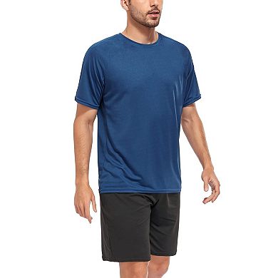 5 Pack Men Mesh Workout Shirts Dry Fit Athletic T-shirt
