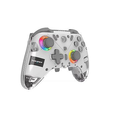 Sonicgrace Wireless Gaming Controller with RGB Light & Charging Dock for PC, Android & iOS