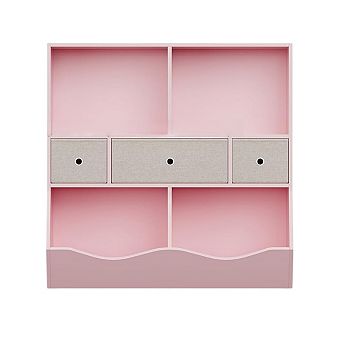 Bookshelf with Toy Storage and Drawers, Multi-Shelf Bookcase with Cubby Organizer Cabinet