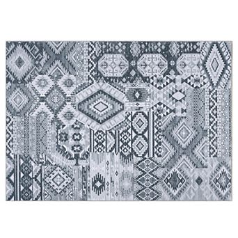 Washable Vintage Patchwork Rug Non Slip Rug Throw Floor Cover Foldable Carpet