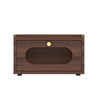 Bread Box for Kitchen Countertop, Wooden Breadbox Holder Container, Small Counter Top Breadbox