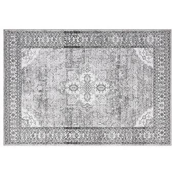 Washable Area Rug Non Slip Non Shedding Rug Retro Rugs Vintage Foldable Stain Resistant Carpet