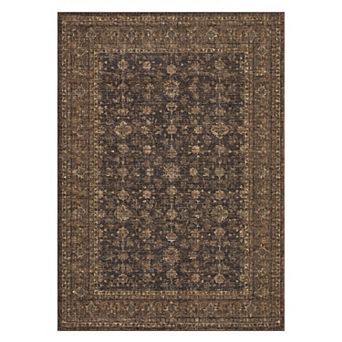 Modern Washable Low Pile Area Rug, Non-Slip, Soft, Neutral, Collapsible Carpet for Living Room