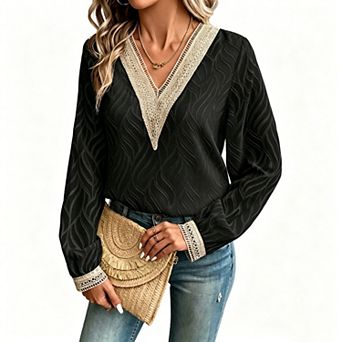 Blueming Womens Short Sleeve Tops Casual V Neck Tee Loose Fit Summer T Shirt