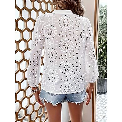 Blueming Womens Long Sleeve Shirts Casual Button Down Collared Tops Pocket Blouse