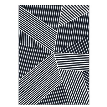 Modern Geometric Machine Washable Area Rug Low Pile Non-slip Stain Resistant Pet-Friendly Carpet