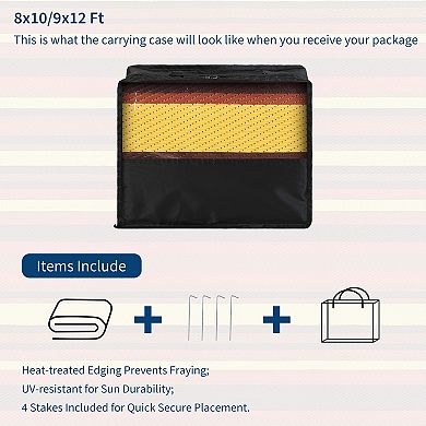 Waterproof Reversible Outdoor Rug Modern Geometric Plastic Patio Carpet Washable Portable for Deck