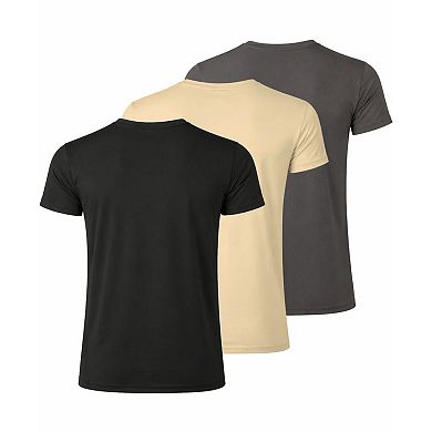 Jump Start Men's Poly Tech Short Sleeve Crew Neck Tee-3 Pack