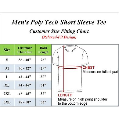 Jump Start Men's Poly Tech Short Sleeve Crew Neck Tee-3 Pack