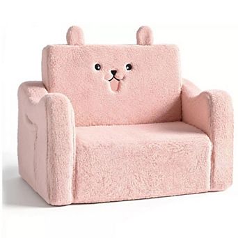 Kinder King 2-in-1 Toddler Sofa Chair, Foldable Kids Couch and Sofa Bed for Playroom and Bedroom