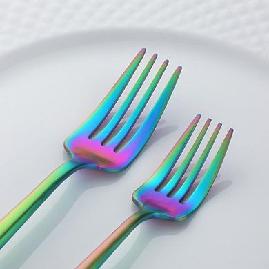 Stainless Steel Flatware Set for 4, 20-Piece Matte/Satin Finish, Dishwasher Safe