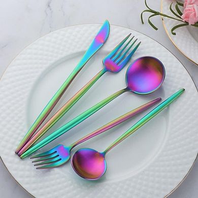 Stainless Steel Flatware Set for 4, 20-Piece Matte/Satin Finish, Dishwasher Safe