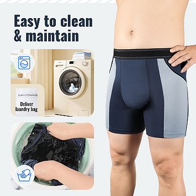 Carer 4-Pack Men's Incontinence Underwear - Washable Reusable LeakProof Boxers