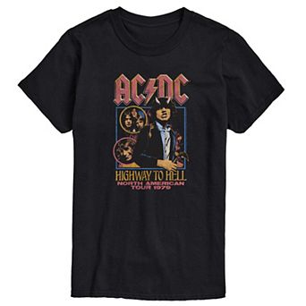 Big & Tall ACDC Highway To Hell 1979 Vintage Short Sleeve Graphic T-Shirt