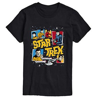 Big & Tall Star Trek Retro Comic Short Sleeve Graphic Tee