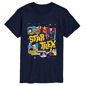 Big & Tall Star Trek Retro Comic Short Sleeve Graphic Tee