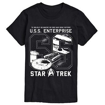 Big & Tall Star Trek U.S.S. Enterprise '66 Short Sleeve Graphic T-Shirt