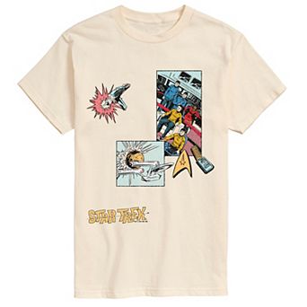 Big & Tall Star Trek Retro Comic Collage Short Sleeve Graphic T-Shirt