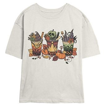 Juniors' Disney's Villains Autumn Drinks Skimmer Graphic Tee