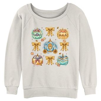 Juniors' Disney Princess Decorated Pumpkins Graphic Pullover