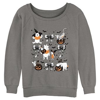 Juniors' Disney's Winnie the Pooh Halloween Spooky Friends Graphic Pullover