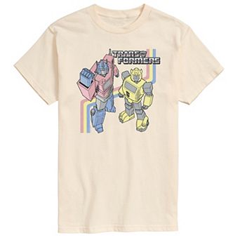 Big & Tall Transformers Optimus Prime & Bumblebee Vintage Short Sleeve Graphic T-Shirt