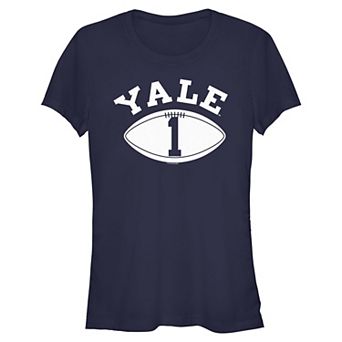 Juniors' Yale University Football Number 1 Fitted Graphic Tee