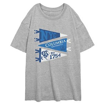 Juniors' Columbia University Pennants Oversized Graphic Tee