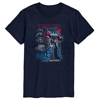 Big & Tall Transformers Optimus Prime Graphic Short Sleeve T-Shirt