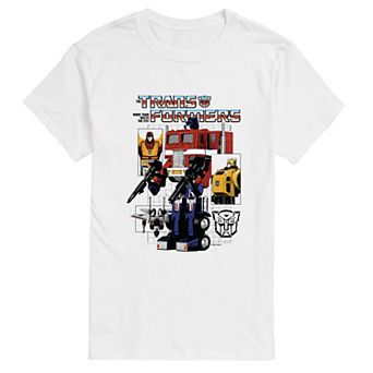 Big & Tall The Transformers More Than Meets The Eye! Schematic Short Sleeve Graphic T-Shirt