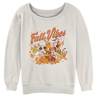 Juniors' Disney's Mickey Mouse and Friends Fall Vibes Graphic Pullover