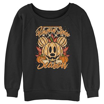 Juniors' Disney's Mickey Mouse Pumpkin Spice Season Graphic Pullover