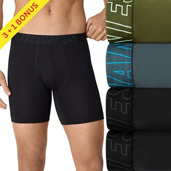 Men's Hanes® Ultimate® 3+1 Bonus Pack All Day Dry Boxer Briefs Underwear