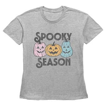 Women's Spooky Season Halloween Jack-O-Lanterns Graphic Tee