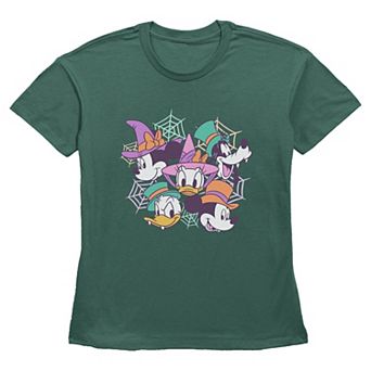 Women's Disney's Mickey Mouse and Friends Spooky Time Halloween Costumes Graphic Tee
