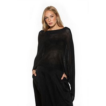 Women's ALEXIA ADMOR Ardis Boatneck Knit Draped Top