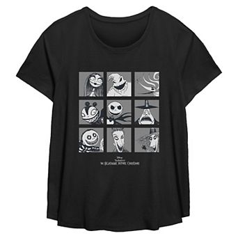 Plus Size Disney's The Nightmare Before Christmas Character Grid Graphic Tee