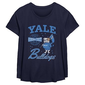 Plus Size Yale University Bulldogs Vintage Mascot Flowy Graphic Tee