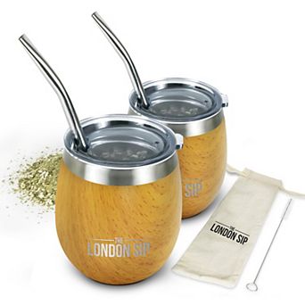 London Sip 2 pc 8-oz. Yerba Mate Cup Set