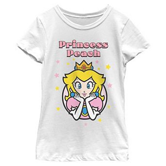Girls 6-16 Super Mario Bros. Princess Peach Stars Graphic Tee