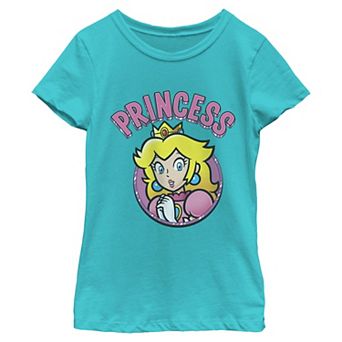 Girls 6-16 Super Mario Bros. Princess Peach Stamp Graphic Tee