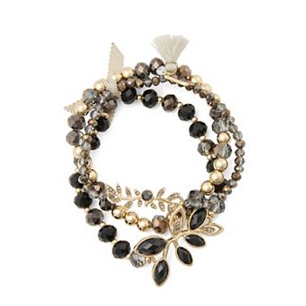 lonna & lilly Gold Tone 3 pc Beaded Stretch Bracelet Set