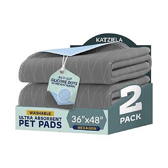 Katziela Quick-Drying Washable Pee Pads for Dogs (Hexagon36X48) Waterproof Reusable