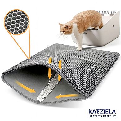 MeowLitter Mat24"x15" Double Layer Honeycomb Cat Litter Mat
